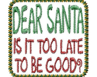 Dear Santa Machine Embroidery Design, Embroidery Designs, Machine Embroidery, Embroidery Patterns, Embroidery Files, Instant