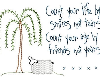 Count Your Life and Age by Smiles and Friends Sampler Machine Embroidery Design