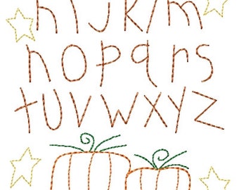 Pumpkin Alphabet Machine Embroidery Design, Embroidery Designs, Machine Embroidery, Embroidery Patterns, Embroidery Files, Instant Download