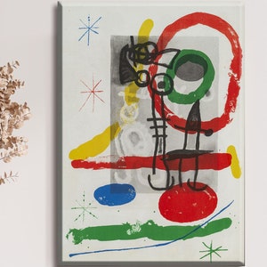 Joan Miró CanvasWall Art,Joan Miro Poster,Joan Miro Exhibition Canvas Wall Art,Surrealism Modern Art,Ready to Hang,Joan Miro Joan Miro Print