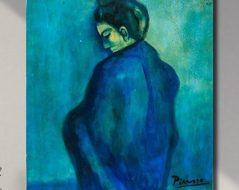 Pablo Picasso's Blue Period and the Old Guitarist Print Art