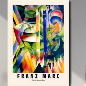 Franz Marc Art Print - The Little Mountain Goats 1913, Franz Marc Poster, Exhibition Poster,Museum Poster, Abstract Poster, Franz Marc Print