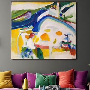 Wassily Kandinsky Canvas Wall Art : The Cow (1910). Fine Art Print/Poster. Home Decor/Wall Art. Abstract Painting Repro, Christmas Gift