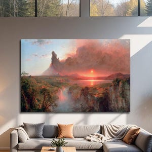 Frederic Edwin Church - Cotopaxi Leinwandkunst, Landschaftsmalerei, Reproduktion Leinwanddruck, moderne Kunst, berühmte Malerei, Landschaftswandkunst