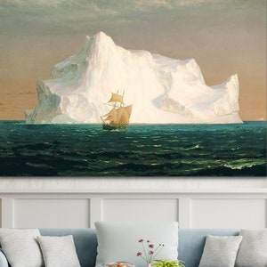 Frederic Church Painting: The Iceberg. Fine Art Print/Poster, Home Decor Art, Christmas Gift, Housewarming Gift , Canvas Wall Art