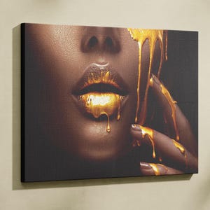 African Black Woman Canvas Wall Art, Abstract African Girl Paintings Wall Art, Make up Black Girl Canvas,Wall Decor, African Art, Home Decor