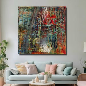 Gerhard Richter ABSTRAKTES BILD New HD Print On Canvas Gift Home Decor Wall Painting Ready to Hang Canvas Print Expressionism Symbolism Art