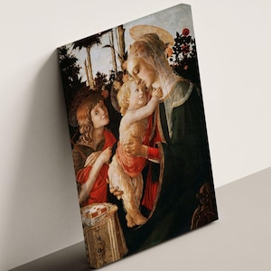 Madonna and Child by Sandro Botticelli Canvas Wall Art Madonna and Child Home Decor Print Giclée Painting Madonna and Child Famous Artwork