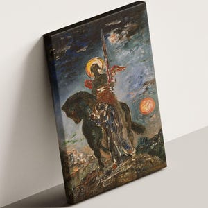Gustave Moreau Painting:La Parque et l&#39;ange de la Mort (The Park and the Angel of Death).Fine Art Print/Poster,Home Decor Art,Christmas Gift