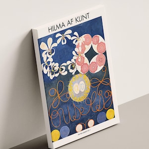 Hilma af Klint Wall Art, The Ten Largest No1 Poster, Hilma af Klint Poster, Hilma, Ready to Hang, Exhibition Canvas Print, Giclee Wall Decor