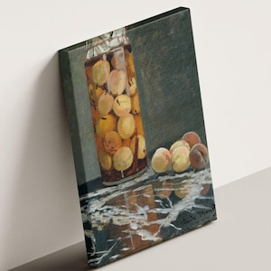 Claude Monet Gemälde - Glas Pfirsiche Wandkunst (1866) - Kunstdruck, Wohndekor Poster, Geburtstagsgeschenk Druck, Housewarming Geschenk
