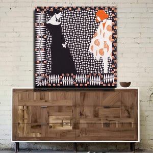 Koloman Moser Canvas Wall Art Vorfrühling Reproduction Canvas Art,  Women Poster, Gift for Home,Nouveau Women Painting, Vintage Flower Print
