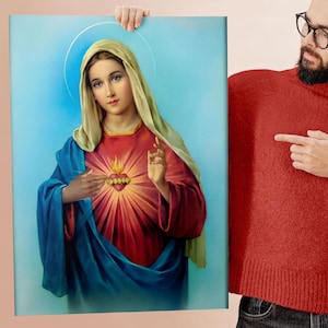 聖母マリアの祝福された母、マリアの汚れなき御心、ヴィンテージ 聖母マリアの祝福された母、マリアの汚れなき御心、ヴィンテージ