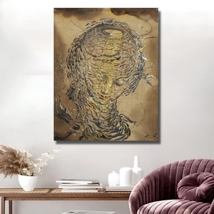 Salvador Dali "Raphaelesque Head Exploding" Canvas Print: Pop Art Exhibition Poster