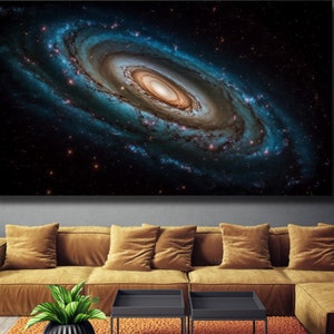 Milky Way Galaxy Photography, Astrophotography Canvas Print, Universe Art, Spiral Galaxy Nebula, Astronomy Lover Gift, Space Exploration