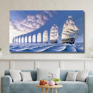 Rob Gonsalves Sun Sets Sail Nueva impresión en lienzo Regalo Decoración del hogar Pintura de pared Listo para colgar Impresión en lienzo Póster de arte de pared, impresión sonnensegel