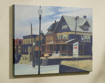 Edward Hopper Art Print: Over Weehawken, East Wind Giclee Canvas