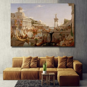 Thomas Cole - The Course of Empire : The Consummation of Empire Canvas art,classic art,home decor,mythology,Thomas Cole canvas,vintage art