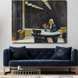 Edward Hopper Automat (1927) Canvas Wall Art Gallery Wrapped Digitally Remastered Edward Hopper Poster oder gerahmter Giclée-Wandkunstdruck