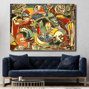 Jackson Pollock Extra Large Wall Art, Art Print, Painting, Ready to Hang, Jackson Pollock Wall Art Canvas,Abstract Canvas Wall Decor, Poster