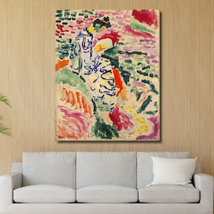 Henri Matisse Canvas Print,Matisse  La Japonaise Exhibition Vintage Art Poster,Matisse Painting,Ideal Home Decor or Gift Print,Ready to Hang