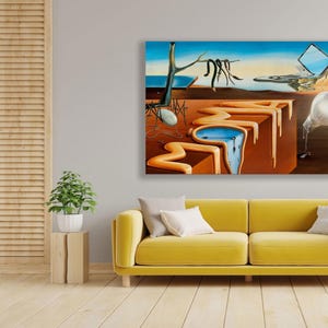 Salvador Dali Style Canvas Print: Surrealist Melting Clock Wall Art - Etsy