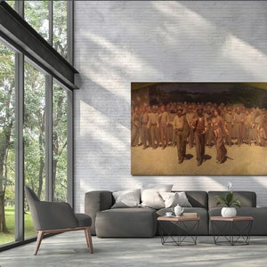 El cuarto poder Giuseppe Pellizza da Volpedo 1901 Lienzo Arte de pared/Reproducción Decoración Regalo/Pintura artística/Póster Impresión Arte/Obra de arte para pared