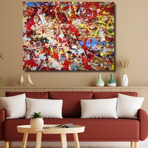 Extra Large Canvas Wall Art Jackson Pollock Canvas Wall Art Abstract Wall Art Jackson Pollock Convergence Home and Living Room Decor Art