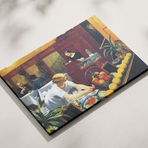 Impresión en lienzo de Edward Hopper 'Mesas para damas' - Listo para colgar