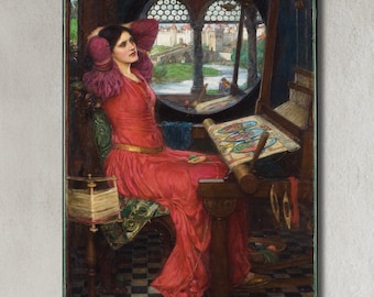 John William Waterhouse "I am Half-Sick of Shadows" Painting, Vintage Print