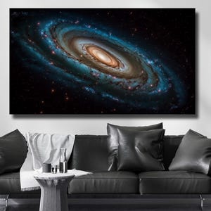 Milky Way Galaxy Photography, Astrophotography Canvas Print, Universe Art, Spiral Galaxy Nebula, Astronomy Lover Gift, Space Exploration