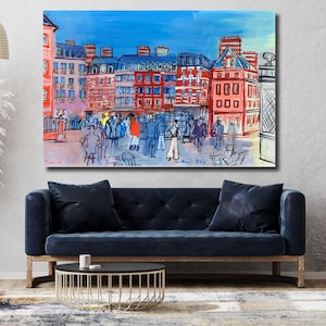 Raoul Dufy Framed Canvas Panel | Trouville | Limited Edition | Ready To Hang Fauvist Landscape Art | Home Decor Art | Giclee Fine Art