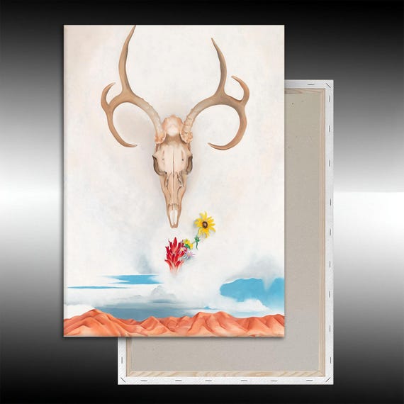 Georgia O'keeffe: Summer Days Canvas Print - Flowers and Skull