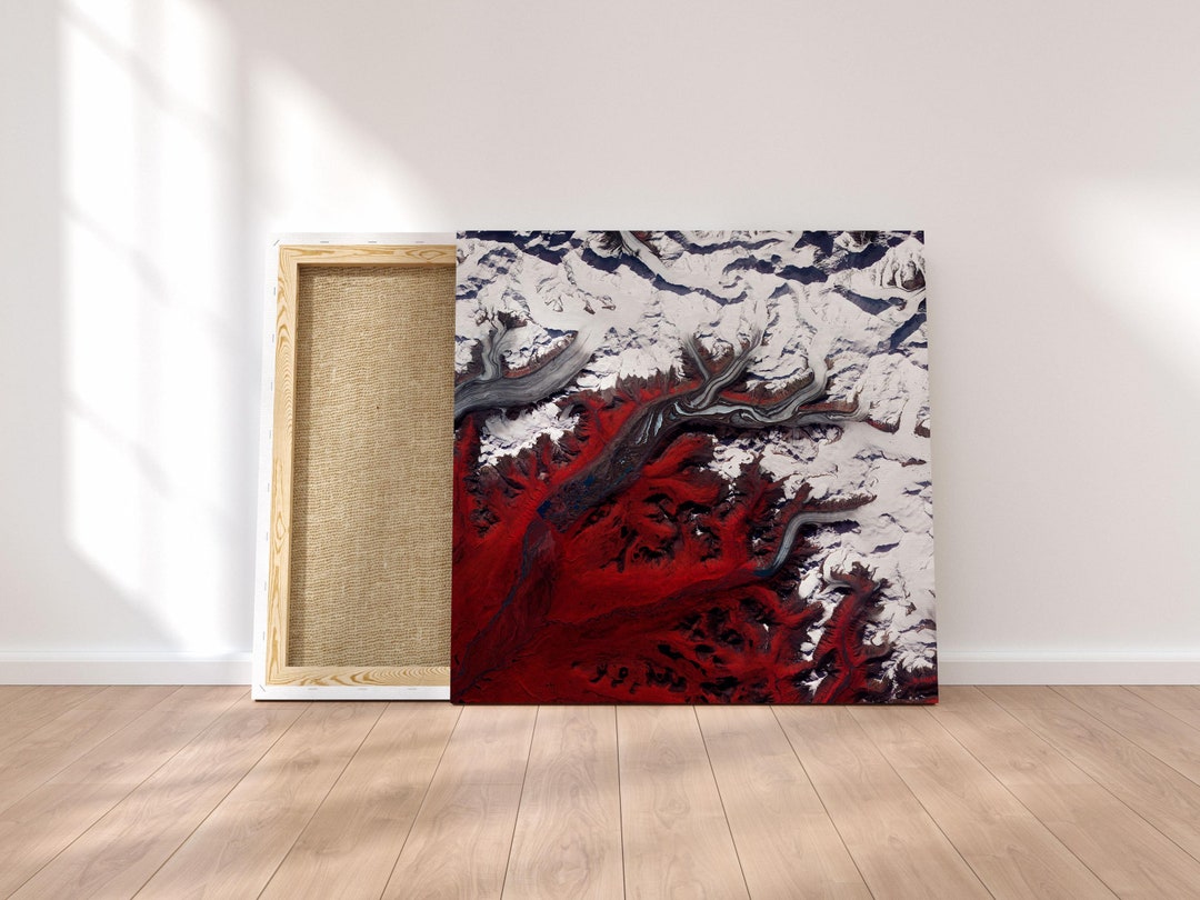 NASA Glacier Canvas Print, Abstract Rivers of Ice, Modern Wall Art - Etsy