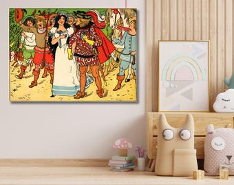 Snow White Canvas Print: Vintage Fairy Tale Wall Art