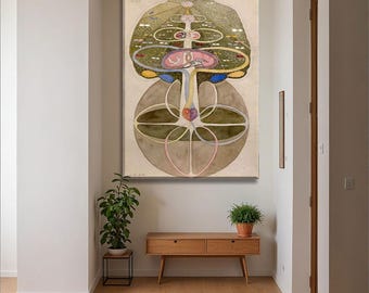 Hilma af Klint "Tree of Knowledge" canvaskunstdruk: abstract woondecoratie
