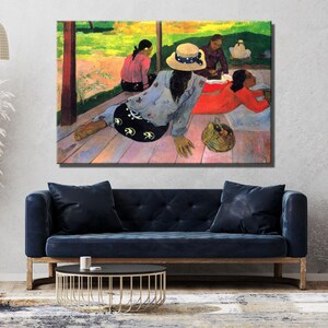 The Siesta by Paul Gauguin Canvas Wall Art Decor,Siesta Canvas Art Print Wall Art,Vintage Art, Ready To Hang,Paul Gauguin Artwork Print Art