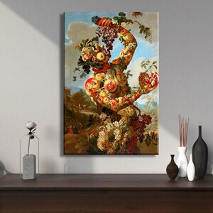 Symbolischer Kunstdruck - Anthropomorphe Allegorie des Herbstes von Guient Paolo Castelli - Delikates Kunst - Allegorie des Herbstes