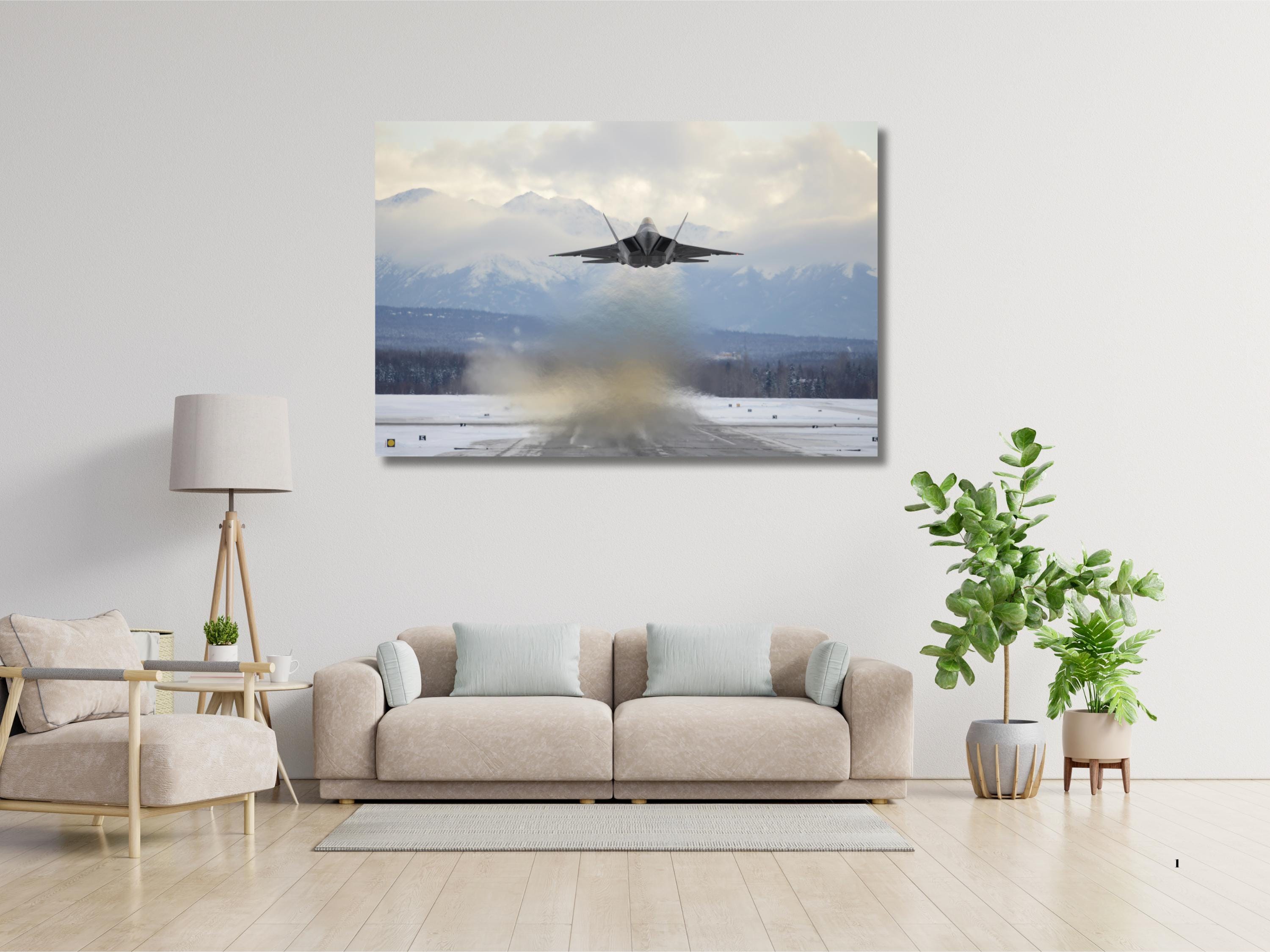 Lockheed Martin F-22 Raptor Canvas, Fighter Jet Wall Art, Ready to Hang ...