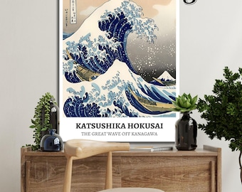 Hokusai Wave Canvas Art Set: Japanese Ukiyo-e Wall Decor