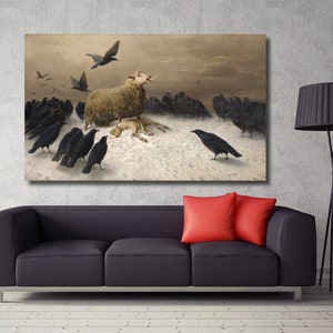 Anguish by August Friedrich Albrecht Schenck Famous Artwork Gift Print Giclée Canvas Painting Decorative Wall Art Home Decor Canvas Wall Art