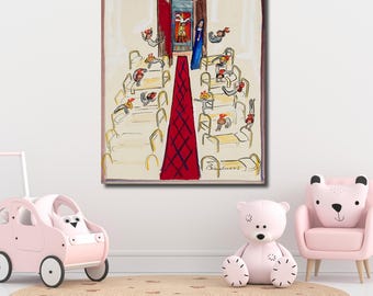Ludwig Bemelmans Madeline im Zoo Kunstdruck auf Leinwand