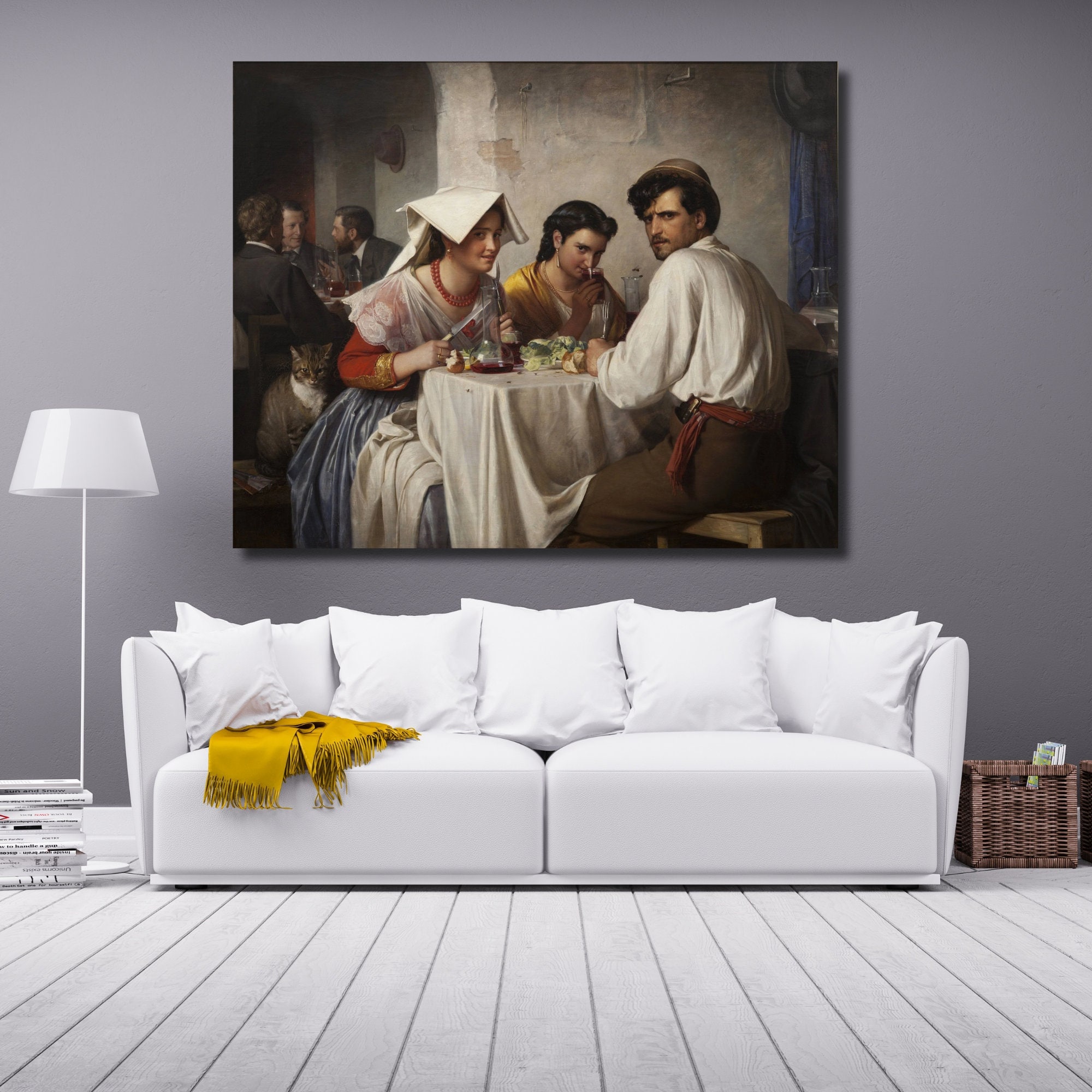 Carl Bloch, in a Roman Osteria, 1866 Art Print Archival Giclee Gift ...