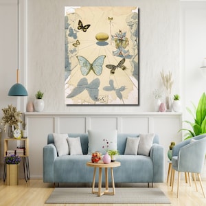 Salvador Dali Butterfly Surrealism Butterfly Art  Butterfly Exhibition Poster Print Venus Butterfly by Salvador Dali Canvas Wall Art Print