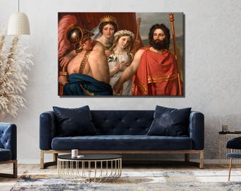 Jacques-Louis David: The Anger of Achilles Canvas Art Print