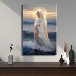 Our Lady, Star of the Sea Matte Canvas Print: Religious Art, Multiple Sizes, Home Decor
