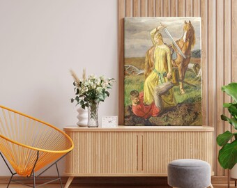 Joakim Skovgaard Ulver Og Vaenelil 1898 Canvas Wall Art Print