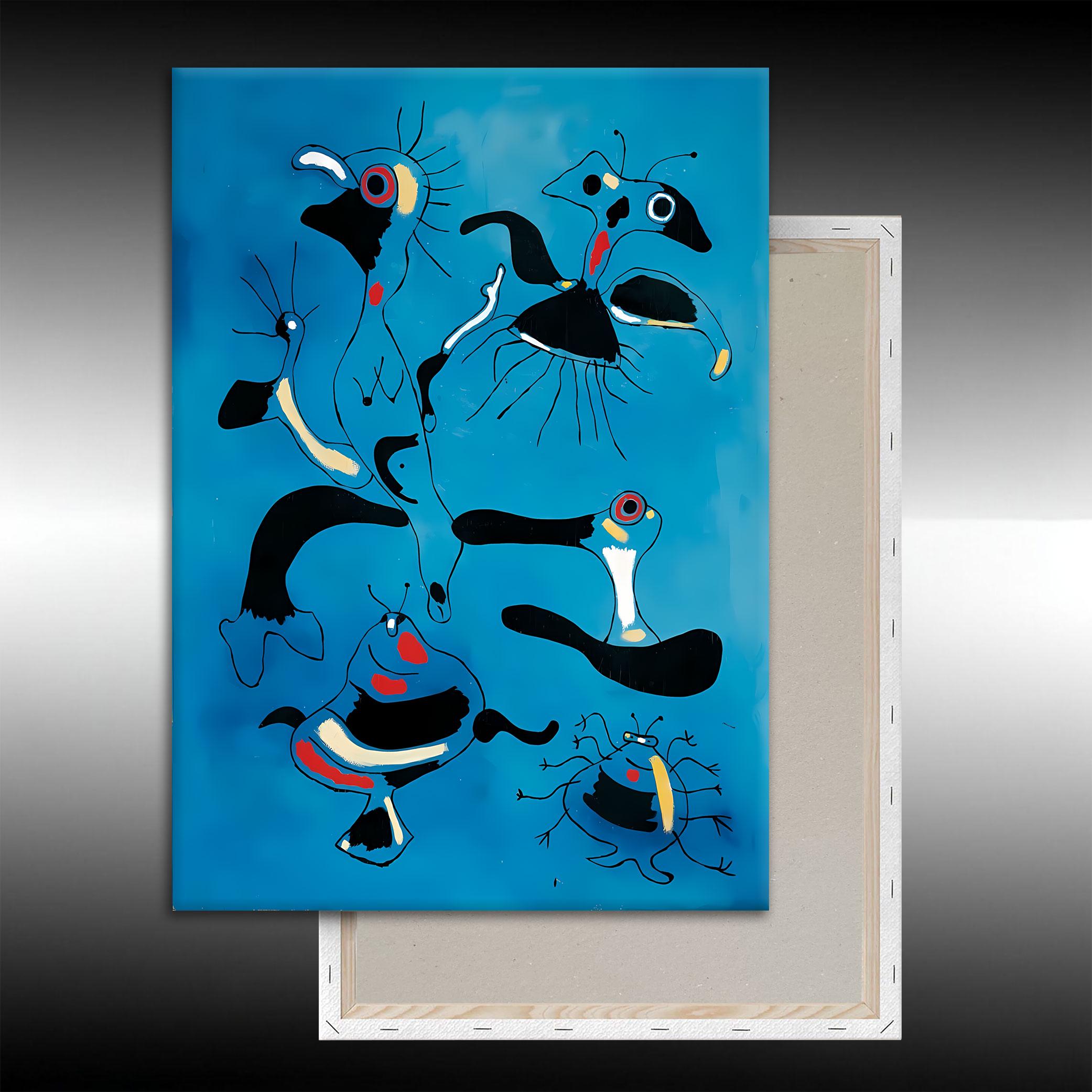 Joan Miro Birds and Insects Canvas Print: Expressionism Surrealist