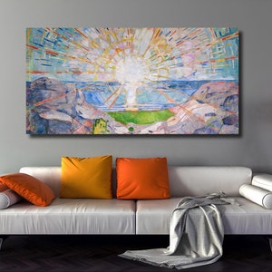 The Sun (1909) by Edvard Munch Canvas Wall Art Canvas Gallery Edvard Munch The Sun gift Christmas Gift Edvard Munch Poster The Sun Wall Art