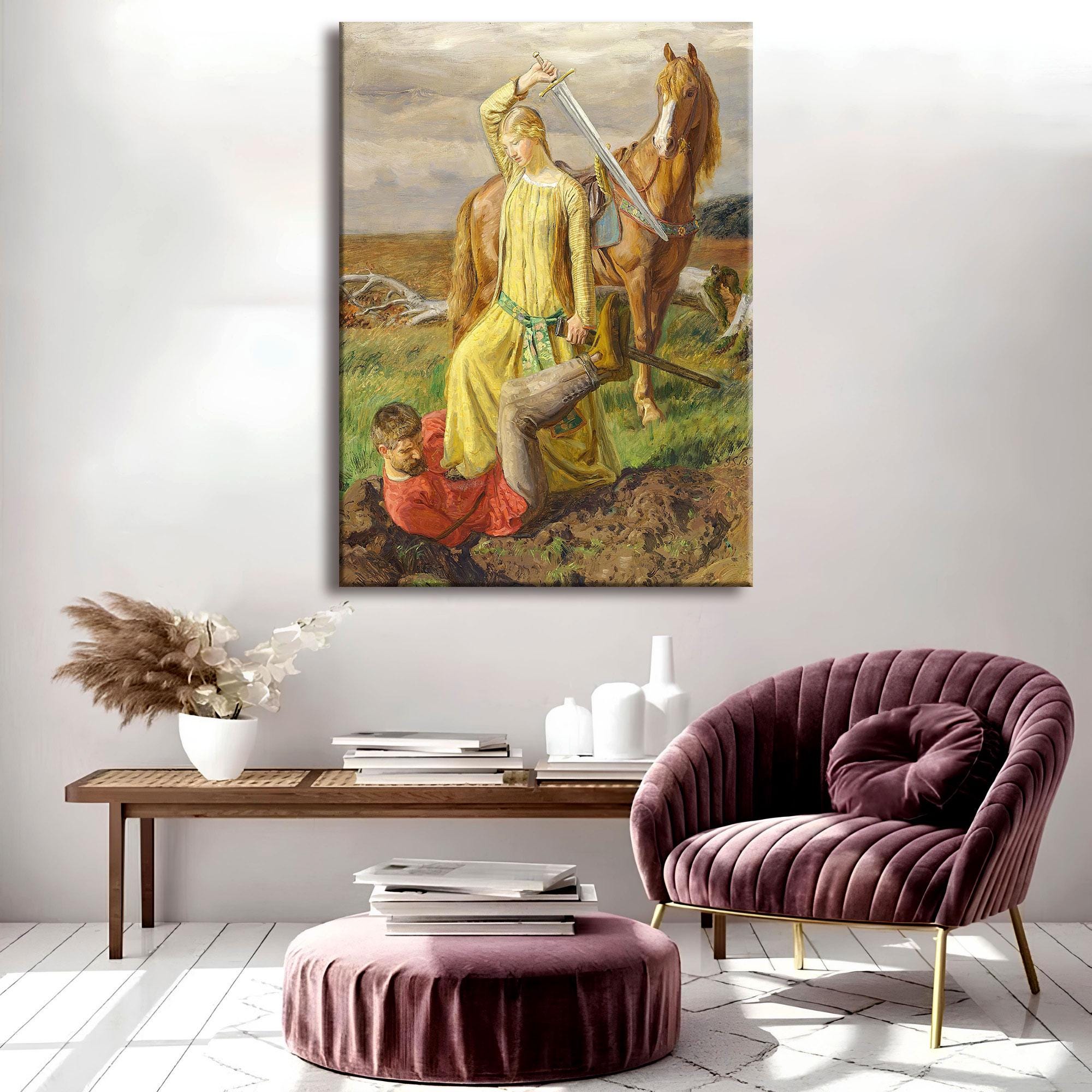 Joakim Skovgaard Ulver Og Vaenelil 1898 Canvas Wall Art Print